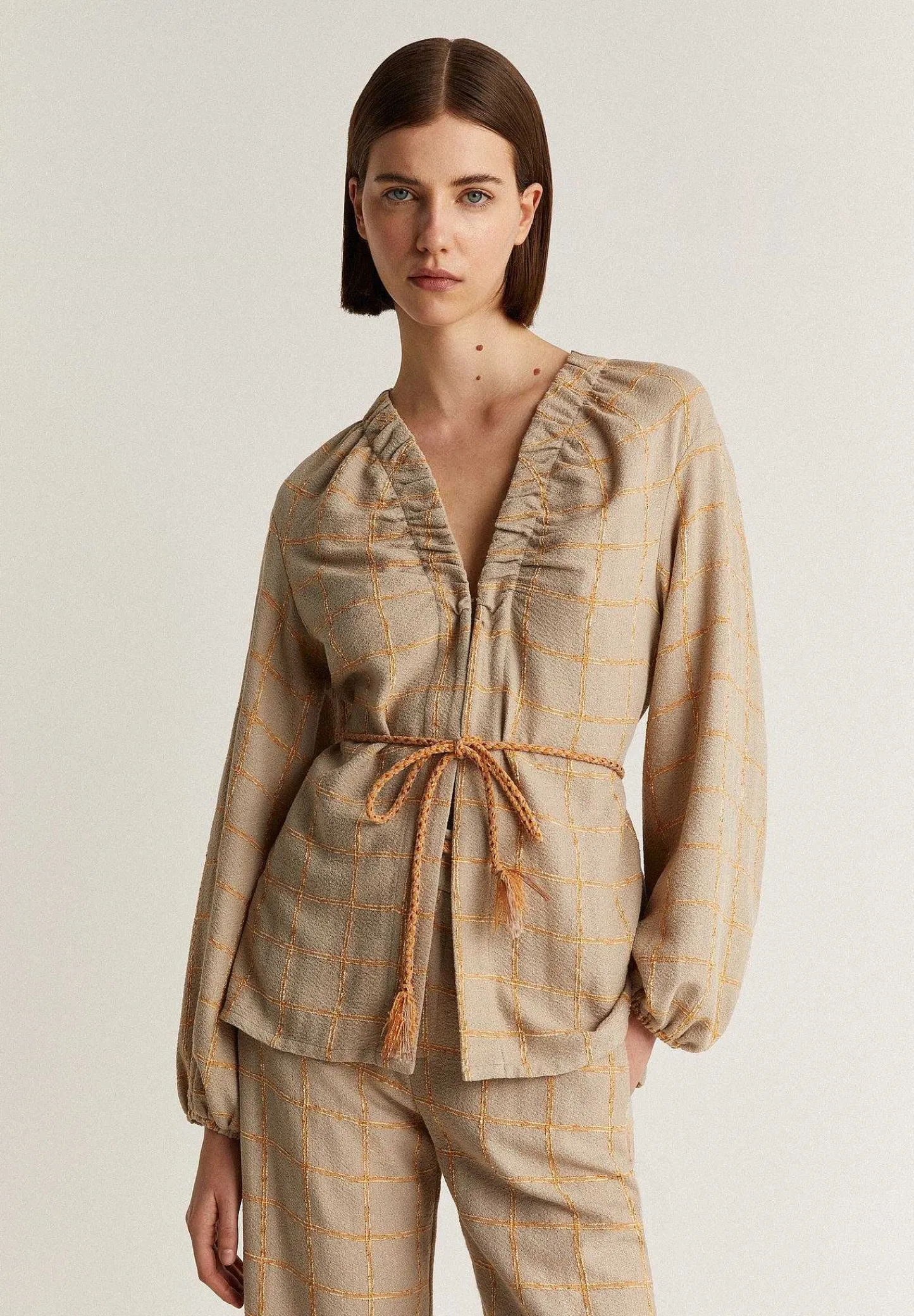 Discount Scalpers Blazer Cuadros Detalle Cordon