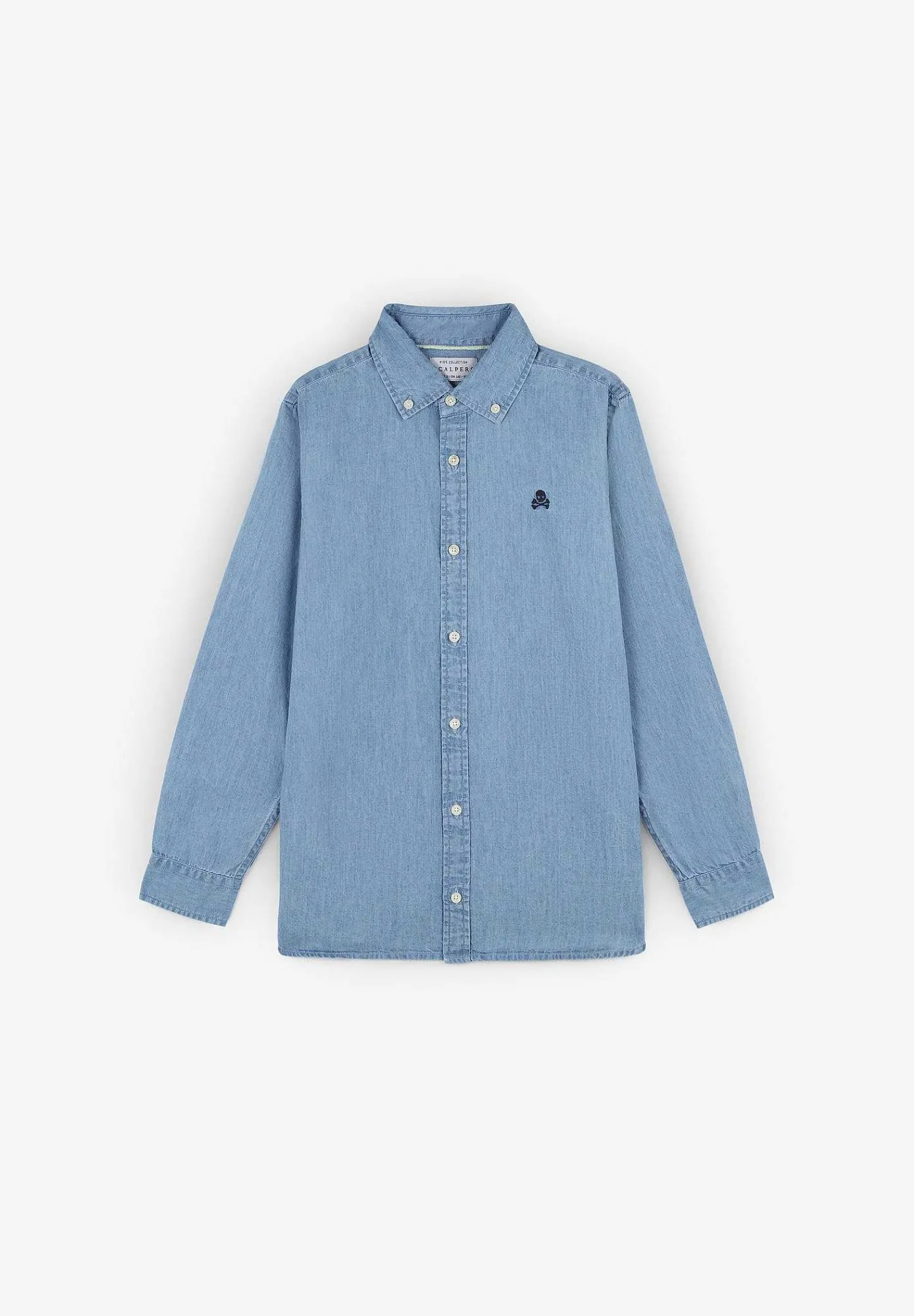 Clearance Scalpers Camisa Denim Cuello Botones