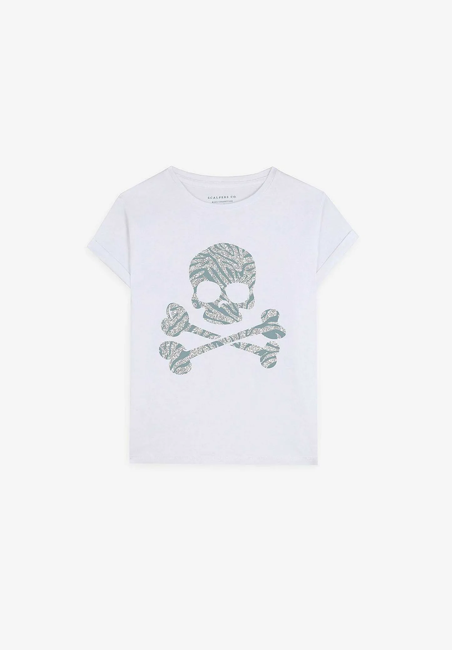 Outlet Scalpers Camiseta Calavera Animal Print Glitter
