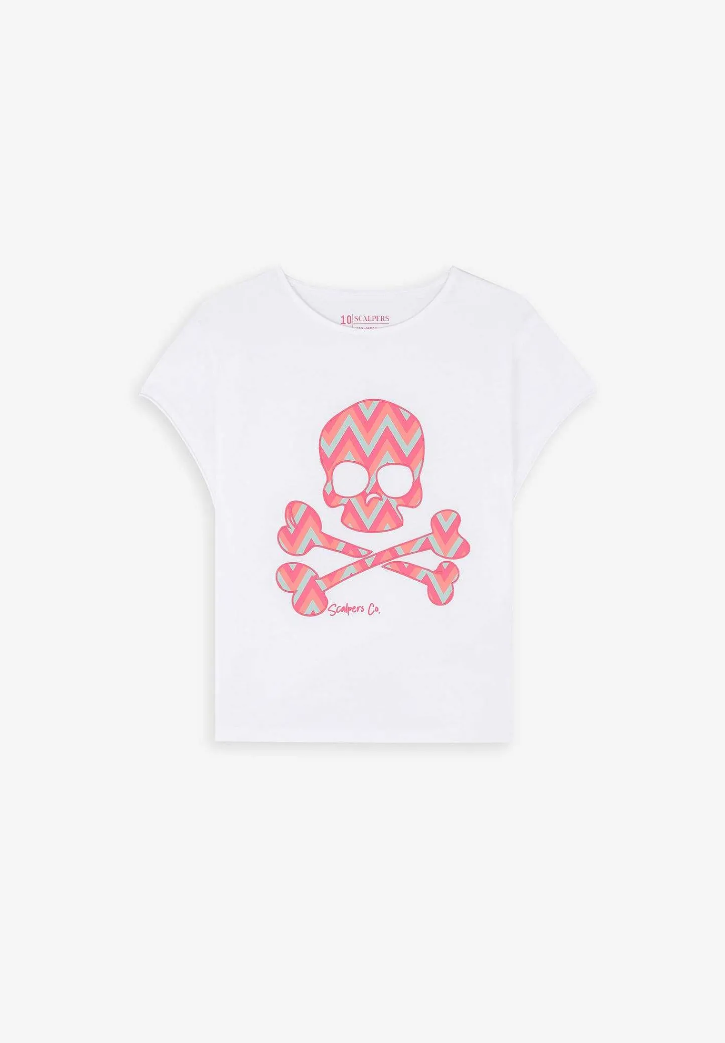Online Scalpers Camiseta Calavera Print Zigzag