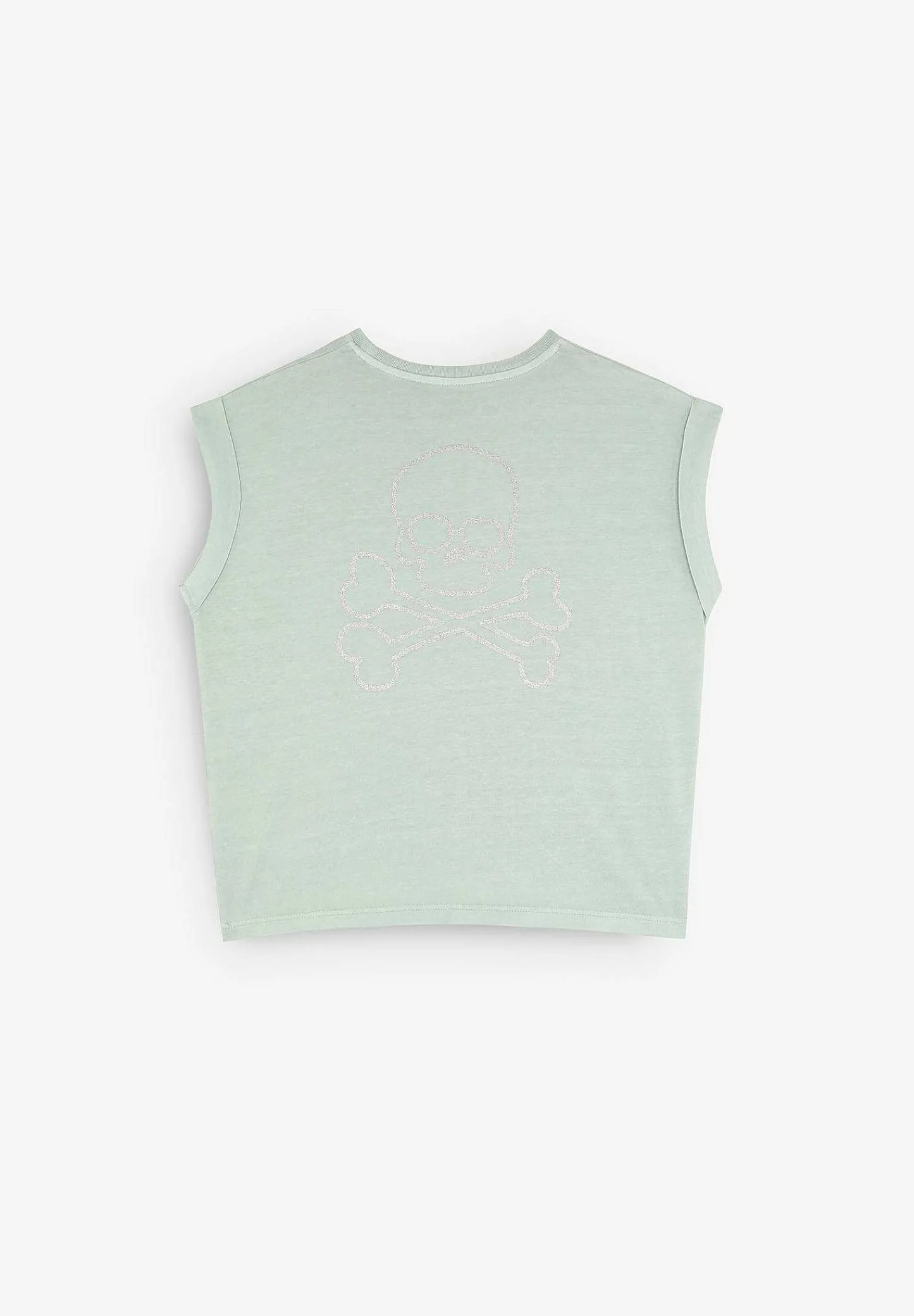 New Scalpers Camiseta Nudo Calavera Glitter