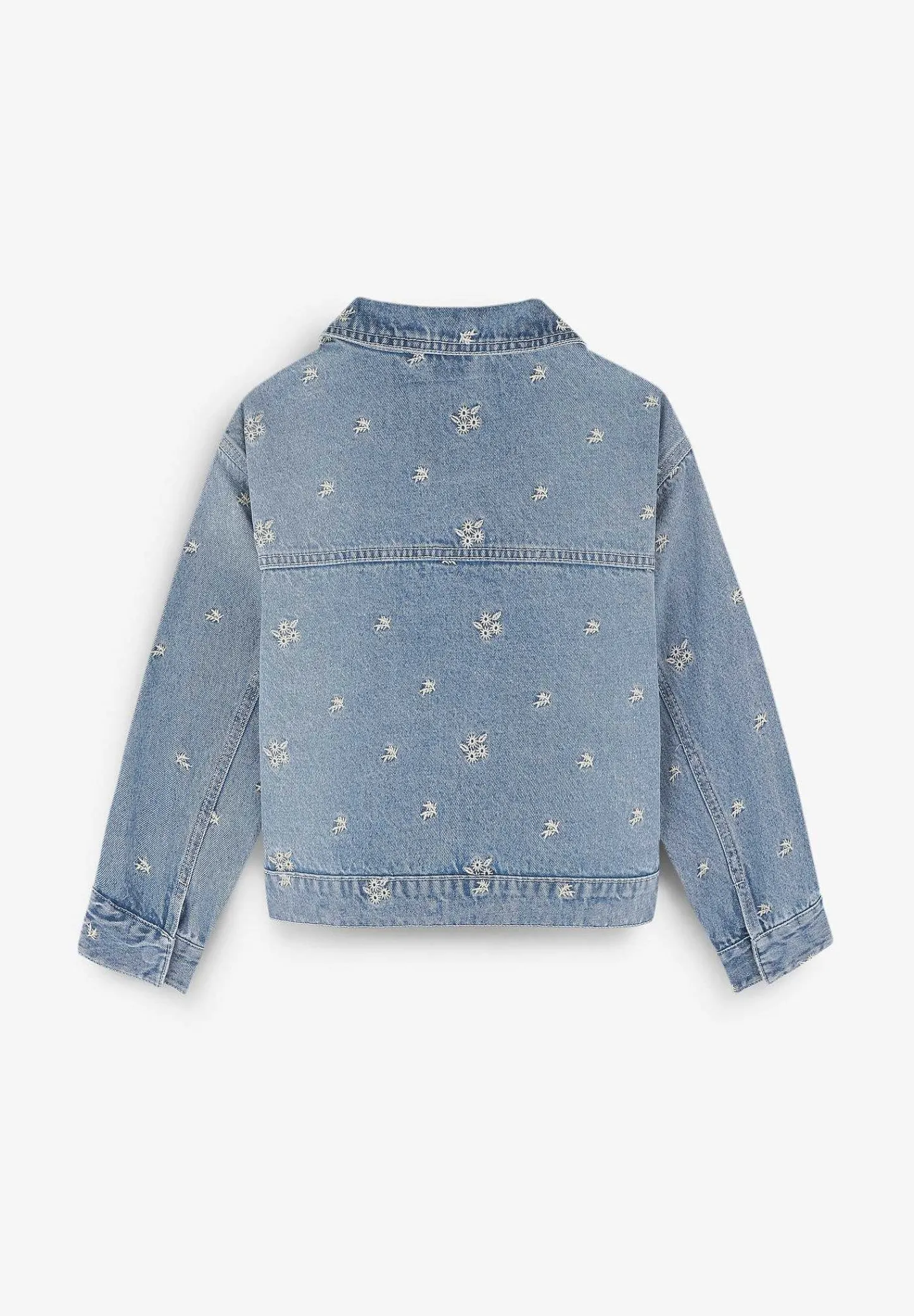 Online Scalpers Chaqueta Denim Detalles Bordados