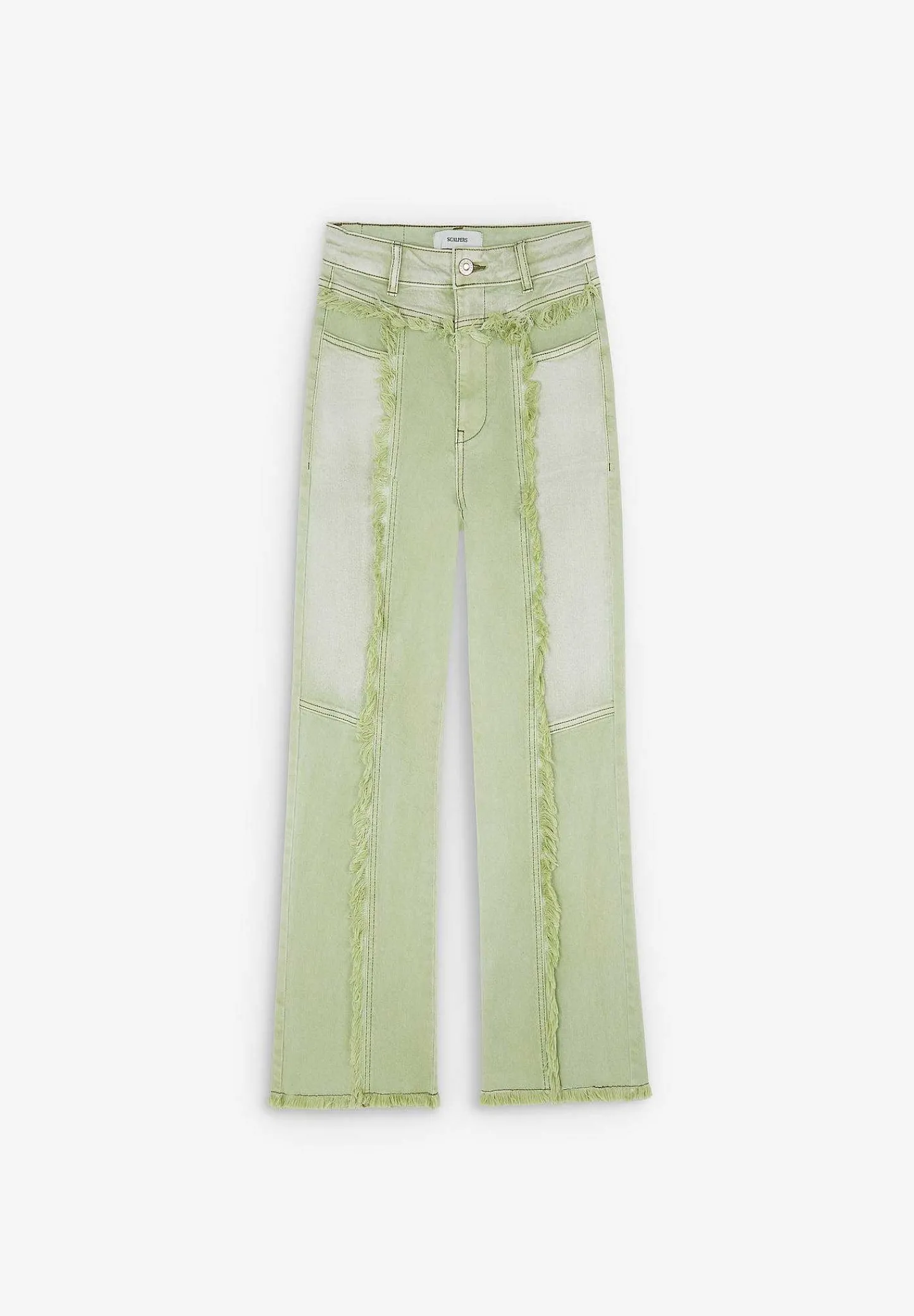 Shop Scalpers Jeans Ankle Flare Destalles Desflecados