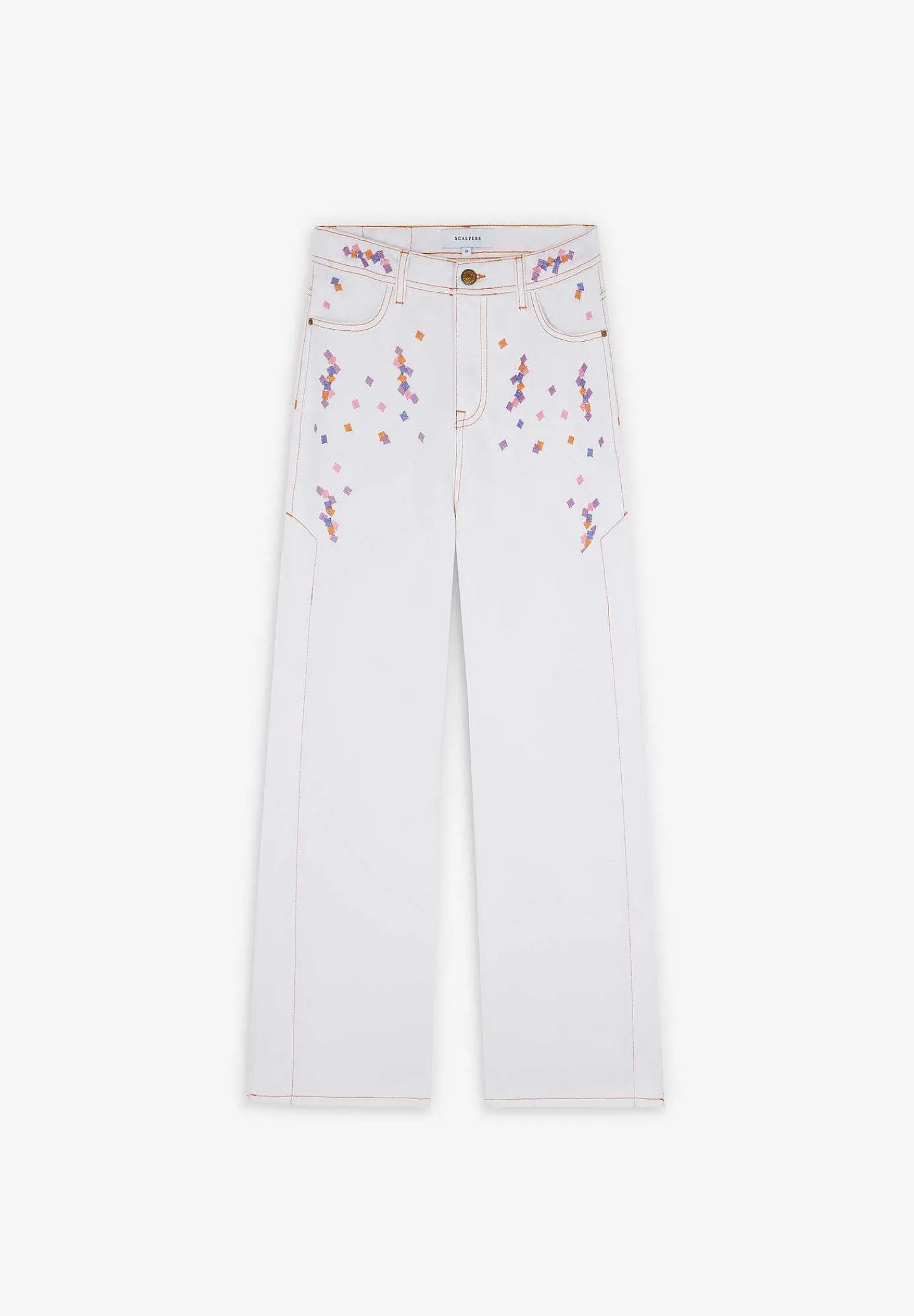 Cheap Scalpers Jeans Culotte Detalles Bordados
