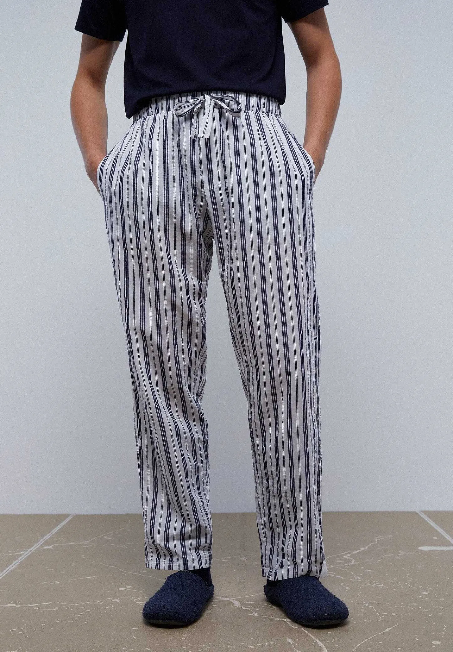 Online Scalpers Pijama Detalle Pantalon Rayas