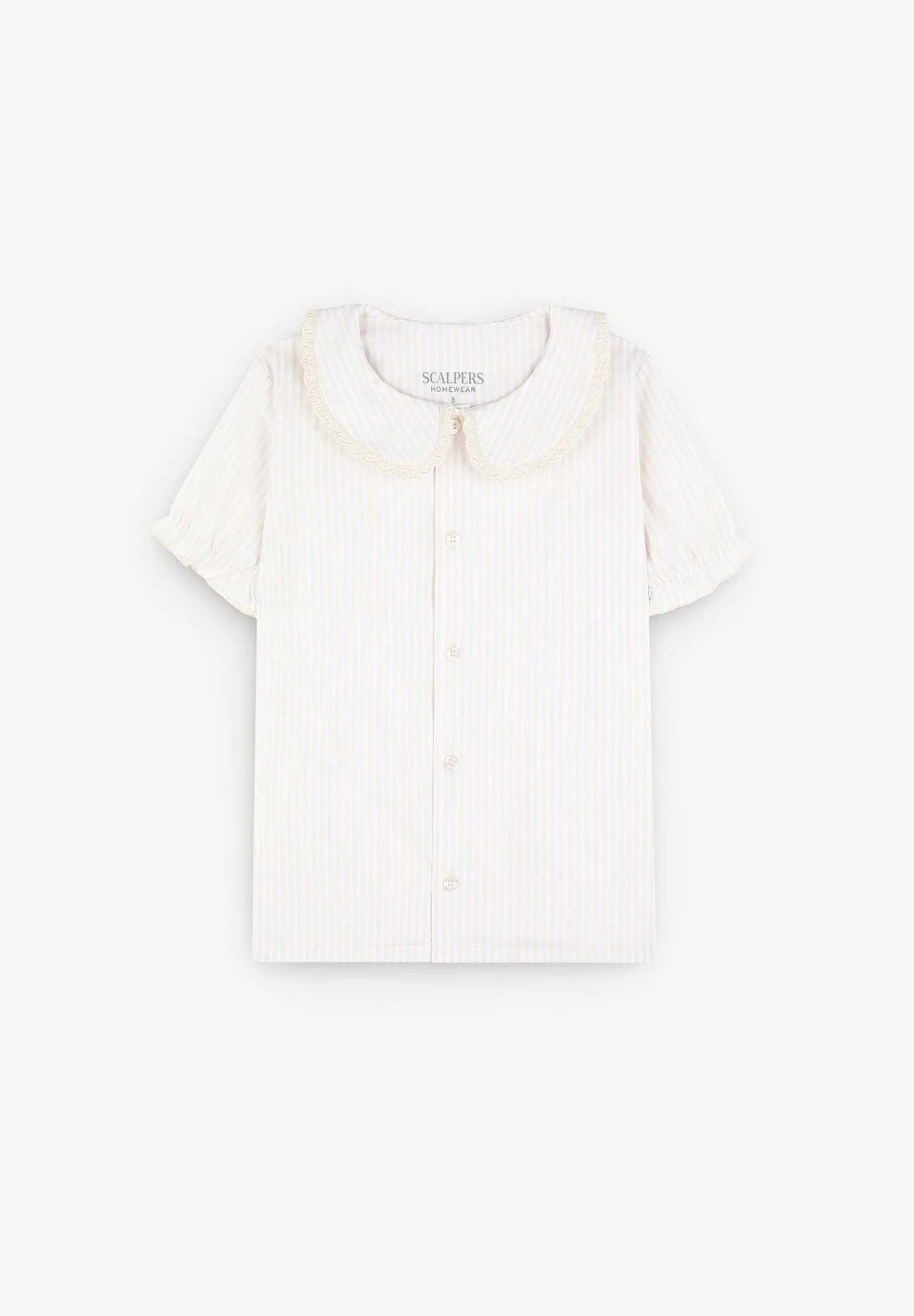 Flash Sale Scalpers Pijama Rayas Cuello Tira Bordada
